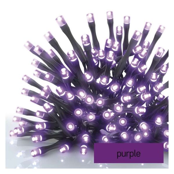 Standard LED interconnecting Christmas chain, 10 m, outdoor and indoor, purple image 1