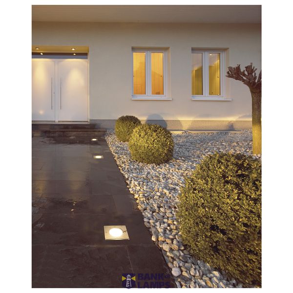 WETSY inground fitting, square , st. steel 316, GX53, max. 9W , round glass, IP67 image 2