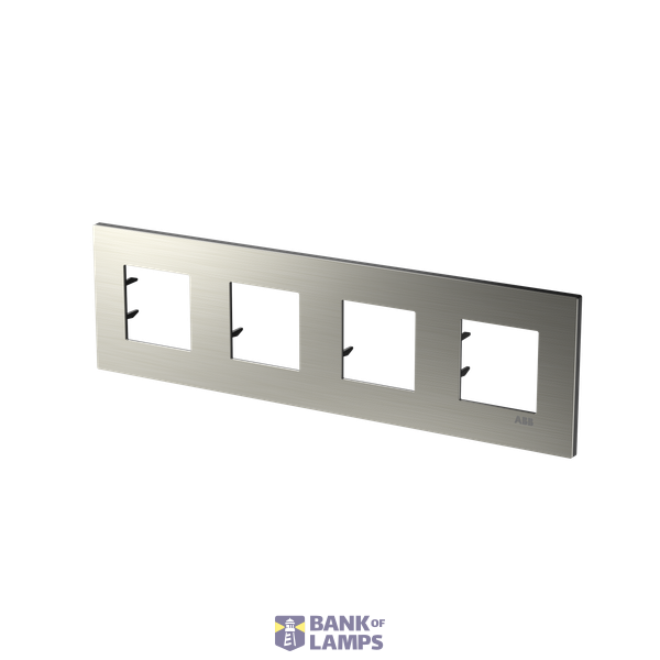 Frame 4-gang / 2+2+2+2-modules - ABB logo - S - Nickel image 2