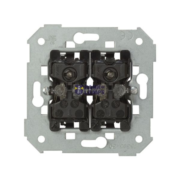 Illuminated switch double / double two-way, 10AX image 1