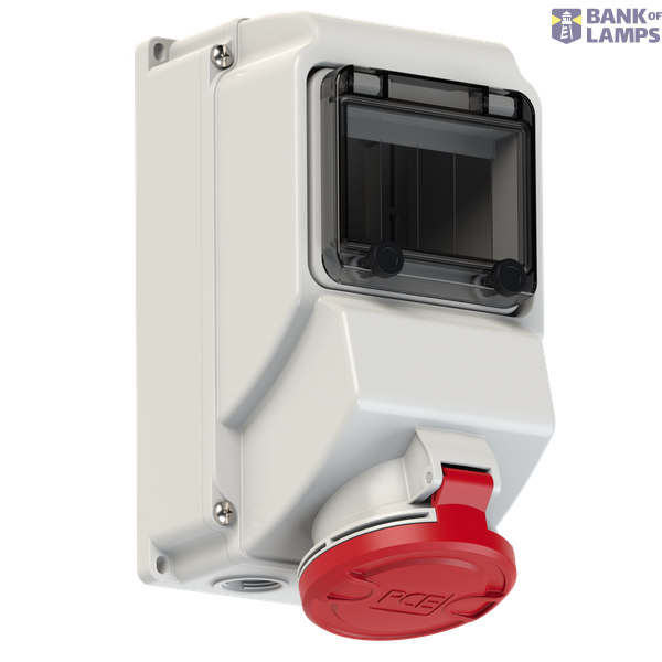 Fixed socket with inspection window 32A 5P 6h IP44/54 image 1