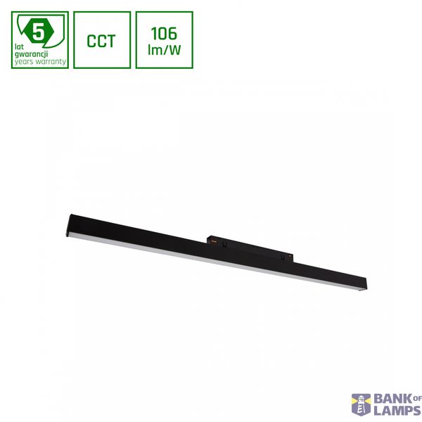 SYSTEM SHIFT CCT- LINE M LINEAR FIXTURE 602X23X42MM 17W 100DEG BLACK CCT SWITCH 5YW image 1