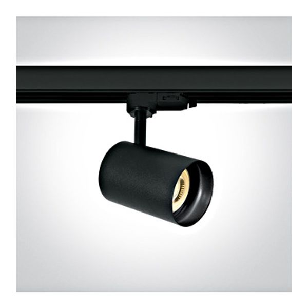 65105NT/B/B BLACK BLACK REFLECTOR GU10 10W TRACK SPOT image 1