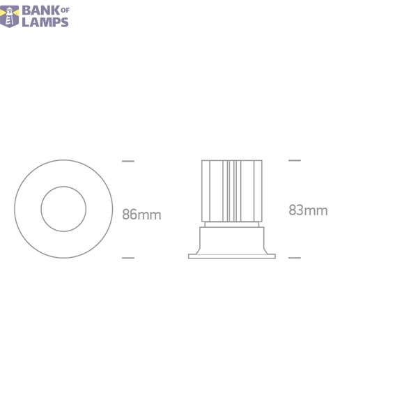 WHITE COB 12W CCTV IP65 700mA DARK LIGHT image 2