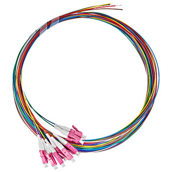 FO Pigtail LC, 50/125æm OM4, 2.0m, Easy Strip, 8pcs image 1