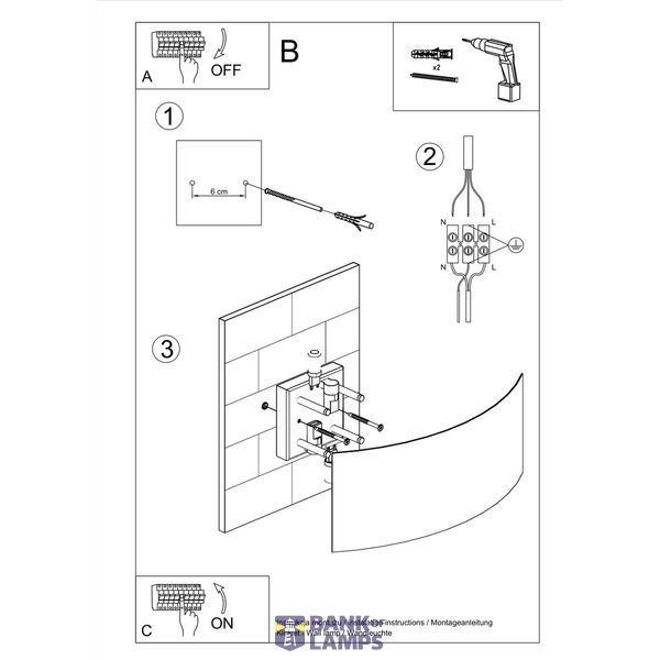 WALL LAMP MAGNUS BLACK G9 2X40W IP20 image 4