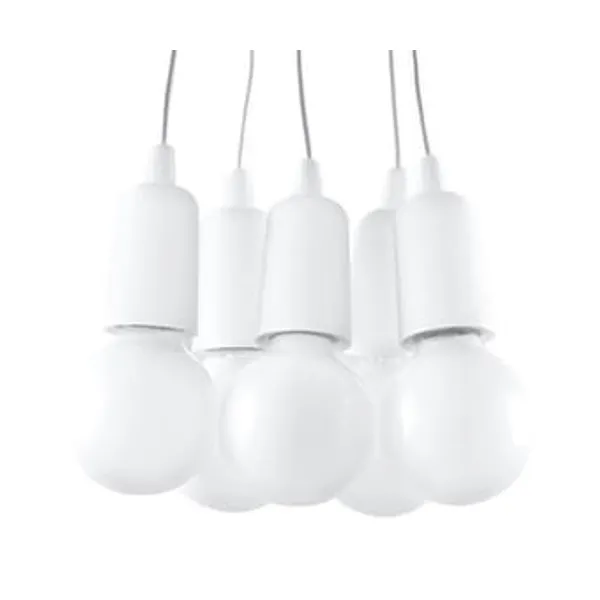 HANGING LAMP DIEGO 5 WHITE E27 5X60W IP20 image 1
