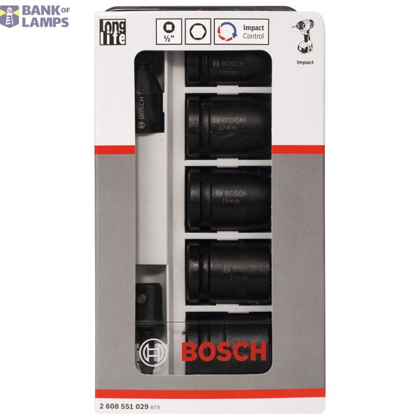 7-piece socket set WAF13; WAF17; WAF19; WAF21; WAF24; 40 mm; 2 adapters image 2