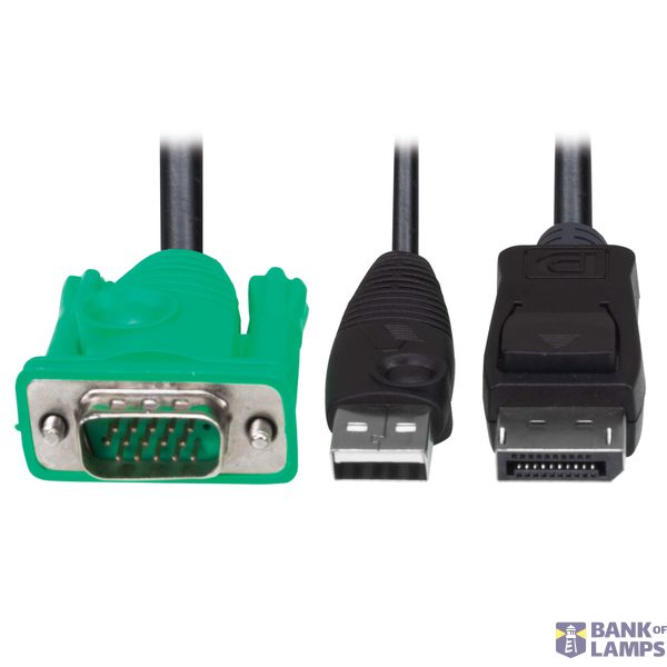 VGA to DisplayPort and USB-A Adapter Cable Kit for Tripp Lite B020-U and B022-U KVM, 6 ft. (1.8 m) image 1