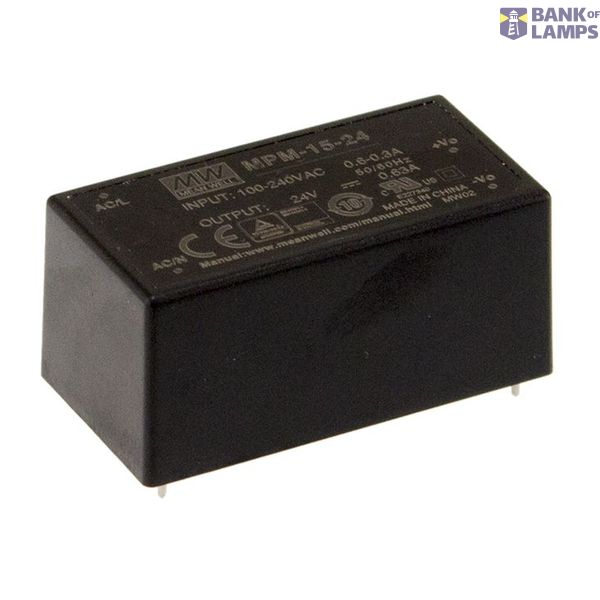 MPM-15-5 Switching power supply, module, 15W, 5V, 3A, MEAN WELL image 1