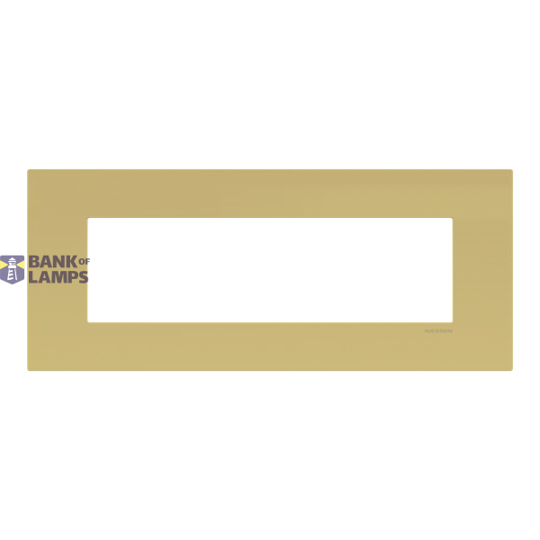 Frame - 1-gang / 7-modules - Niessen logo - Noble - Matt Gold image 1