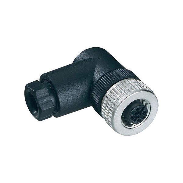 Pre wired connect PVC 4 W M12 female elbowed image 1