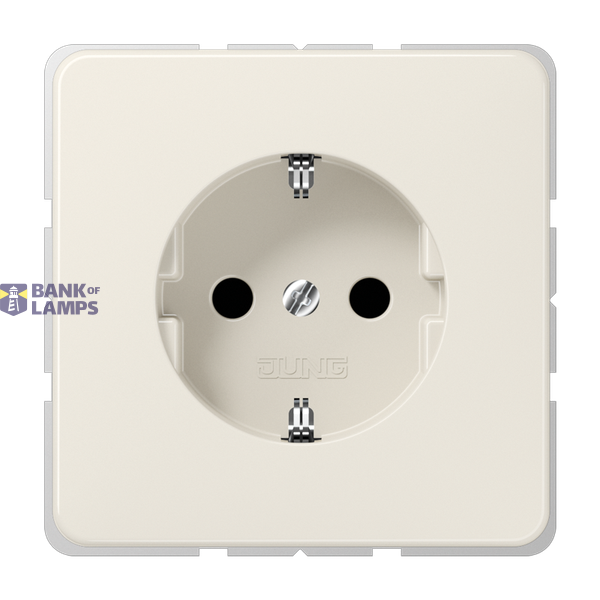SCHUKO socket, 16 A 250 V ~, screw terminals, duroplast, CD series, white image 1