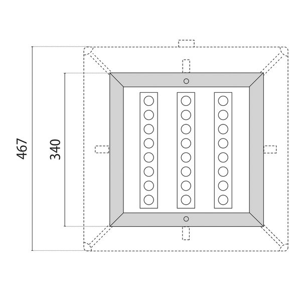 STEEL SQUARE 34 24LED 26W 10X45Â° 3000K image 7