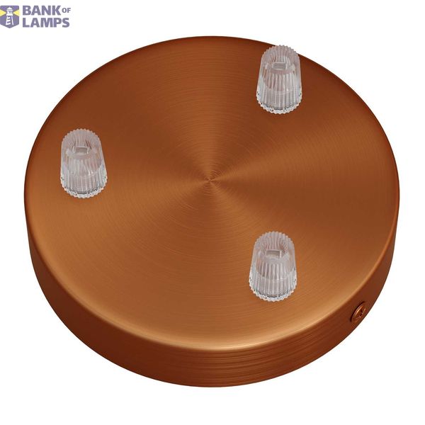 Cylindrical metal 3-hole ceiling rose kit image 2