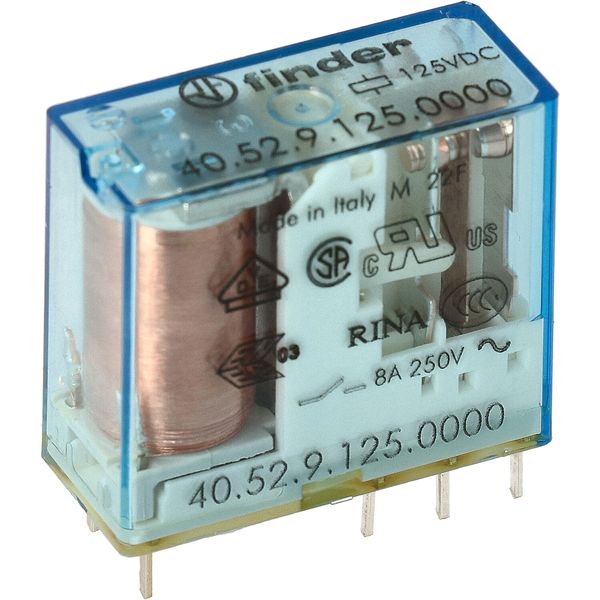 PCB/Plug-in Rel. 5mm.pinning 2CO 8A/125VDC/Agni (40.52.9.125.0000) image 3