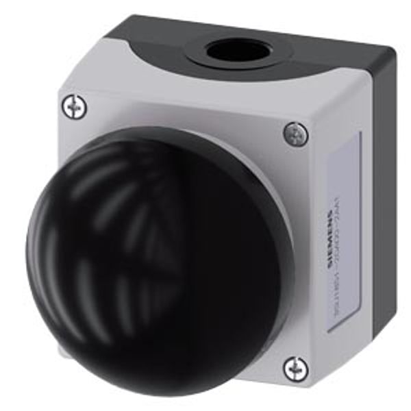 Enclosure for command devices 22 mm round, metal, enclosure top part gray image 1