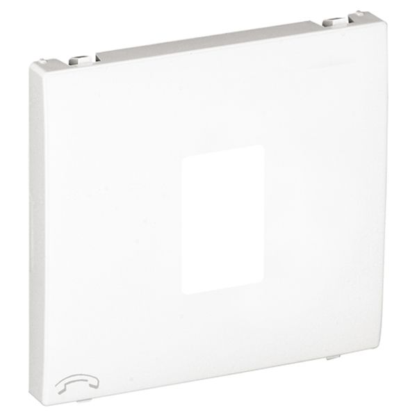 COVER PLATE F/TELEPHONE SOCKET WHITE image 1