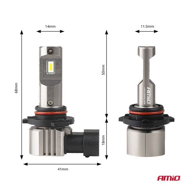 LED Headlights Series H25 CANBUS HB4 9006 12V 31W AMIO-04715 image 1