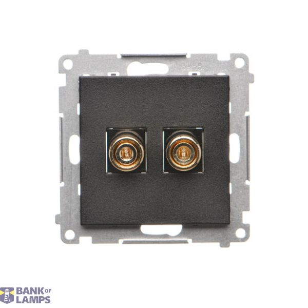 Loudspeaker socket, module, black matt image 1