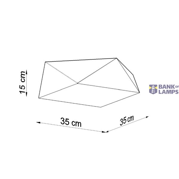 CEILING LAMP HEXA 35 WHITE E27 2X60W IP20 image 4