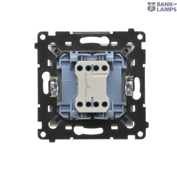 Double Keystone flat IT/telephone socket cover, (module), Gold matt, metalic image 1
