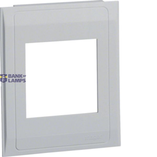 M 6372 Grey 7035 Pre-cut lid 1gang image 1