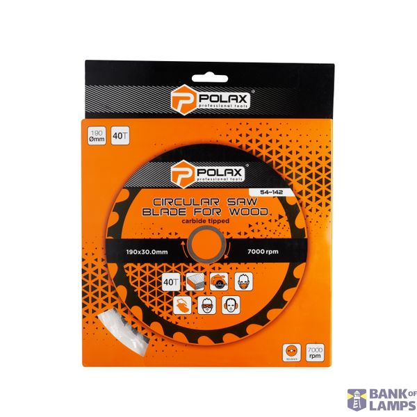 Circular saw blade for wood, carbide tipped 190x30.0/25.4 40Т image 3