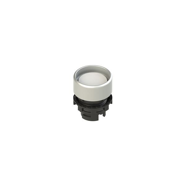 Spring-return white booted pushbutton image 2