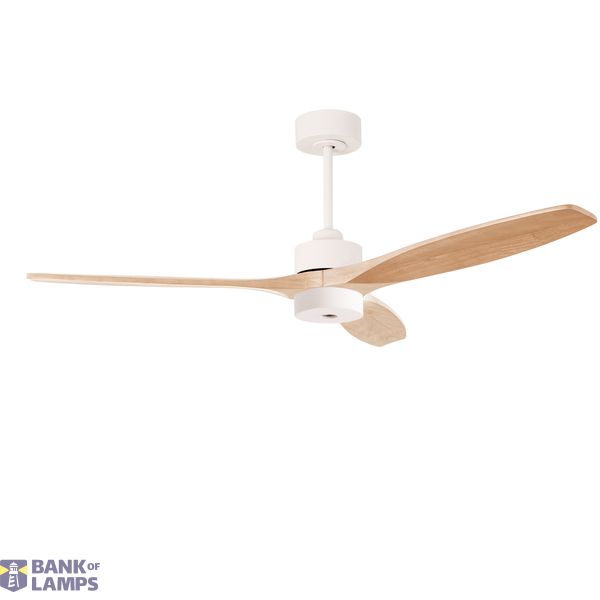 Fan Stem Evo ø1320mm Play White with Light Wood Blades image 1