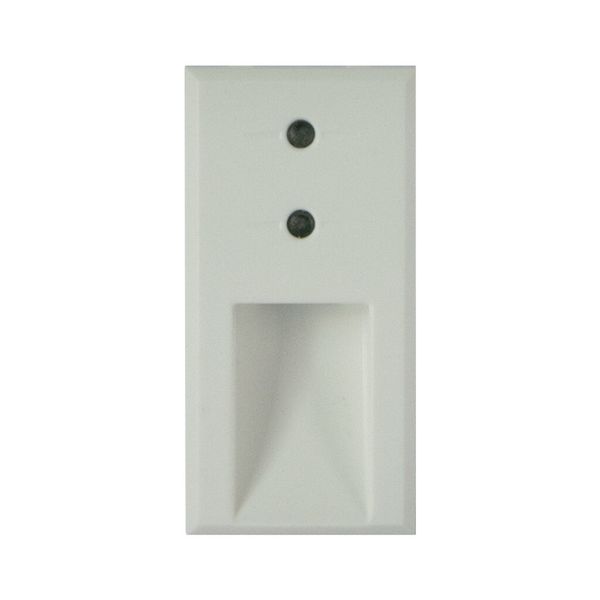 WHITE LED STEP MARKER, WHITEK S44, WHITE COLOUR, MULTI-VOLTAGE - MATT FINISH - 1 MOD. image 1