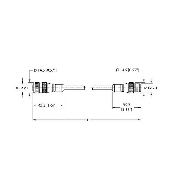 Actuator and Sensor Cable, PVC Extension Cable   RK 4.5T-2-RS 4.5T image 1