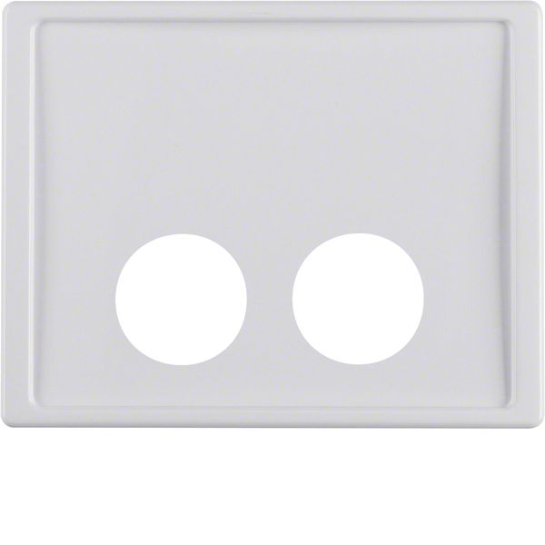 Centre plate 2 plug-in openings for call unit, arsys, p. white glossy image 1