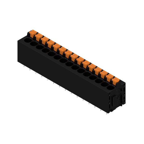 Printed circuit board terminals, 5.08 mm, Number of poles: 15, 180°, Solder pin length (l): 3.5 mm, tinned, black, PUSH IN with actuator, Clamping range, max. : 2.5 mm², Box image 2