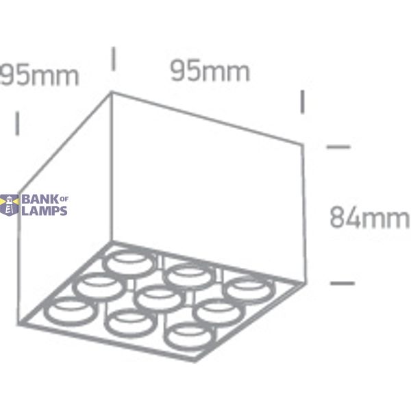 BLACK 20W WW IP20 230V DARK LIGHT image 2