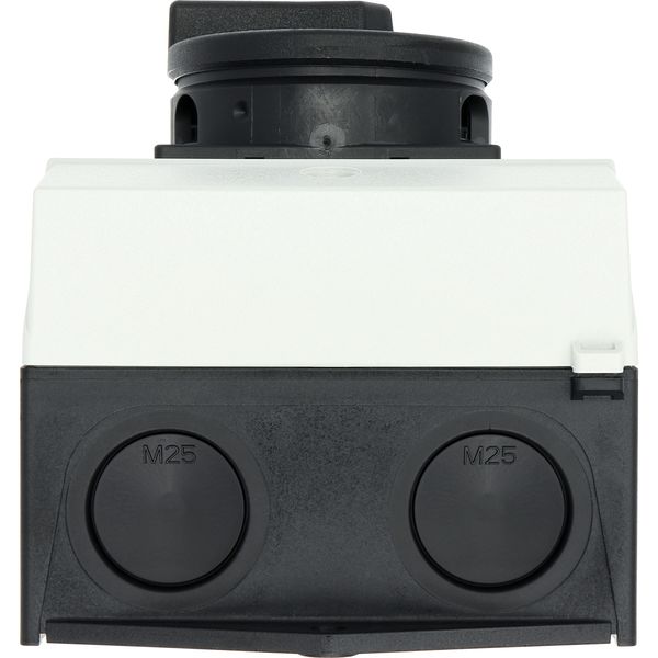 P1-32/I2-SI/HI11-SW Safety switch, P1, 32 A, 3 pole, 1 N/O, 1 N/C, STOP function, With black rotary handle and locking ring, Lockable in position 0 with cover interlock, image 61