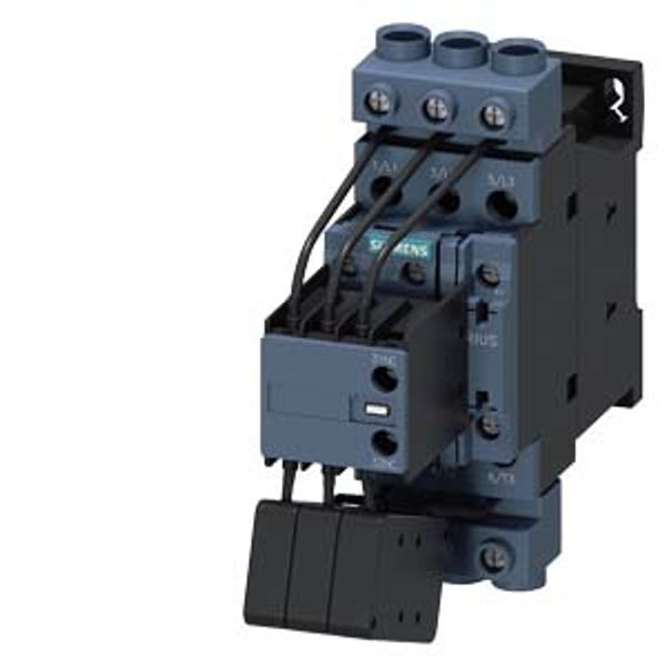 capacitor contactor, AC-6b 33 kVAr, / 400 V, 3-pole, 230 V AC, 50/60 Hz, auxiliary contacts: 1 NO + 2 NC, screw terminal, size: S0 image 1