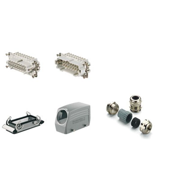 RockStar® HDC kits-Heavy-duty connectors, Kit, HE, Size: 6, Poles: 16, Screw connection, 500 V, 16 A, diecast aluminium, M 25 image 1