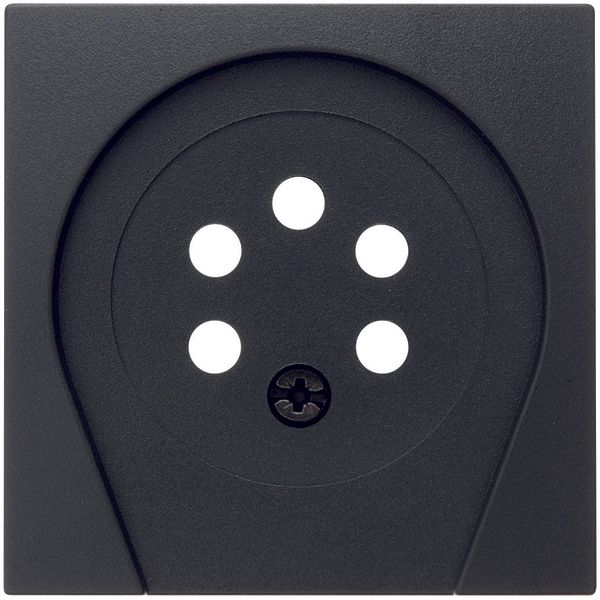 Centre plate for RTT socket outlet "Belgium", B.3/B.7, anthracite matt image 1