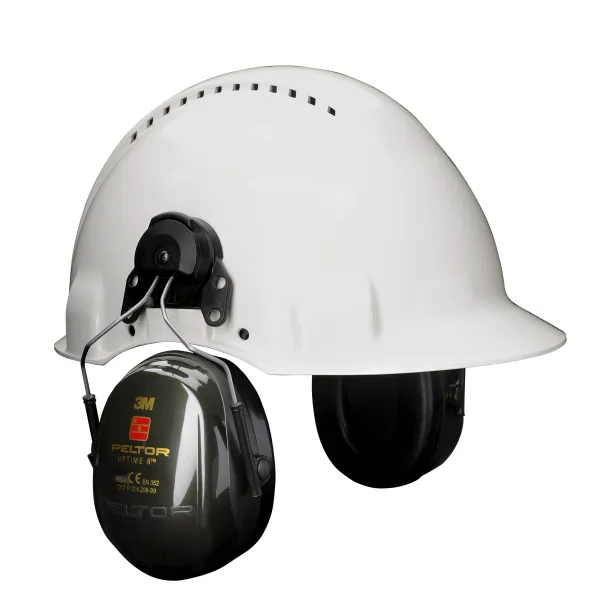 3M™ PELTOR™ Optime™ II Earmuffs, Green, Helmet Mounted, H520P3E-410-GQ image 6