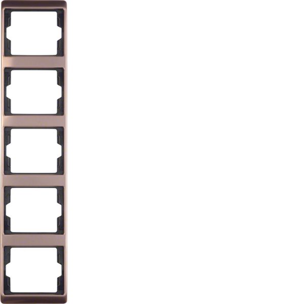 Frame 5gang vertical Arsys light bronze, metal image 1