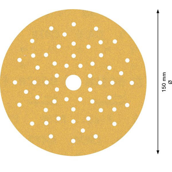 EXPERT C47 Sandpaper with multihole for Random Orbital Sanders 15 mm, G 18 5-pc image 2