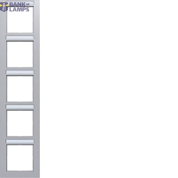 Cover frame 5-way vertical, text field, A.1, titanium image 1