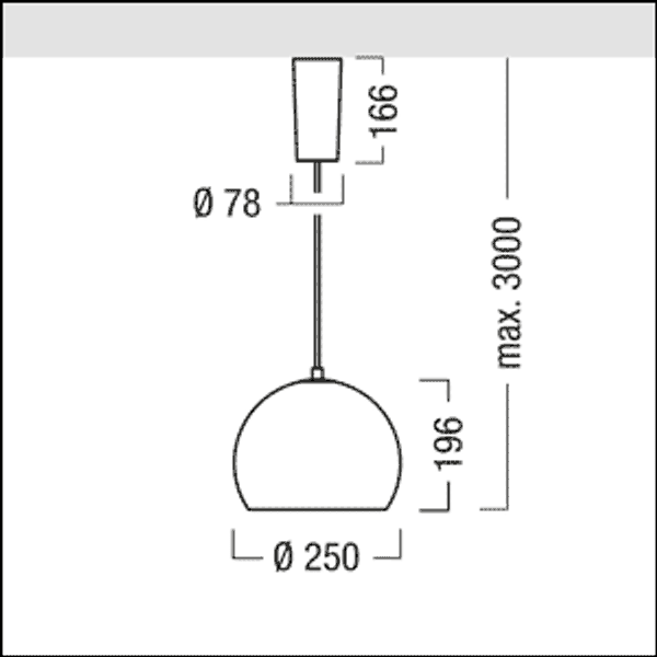 SCON-S AC 250 LED650-930 LDO SP BZ - Pendant luminaire image 2