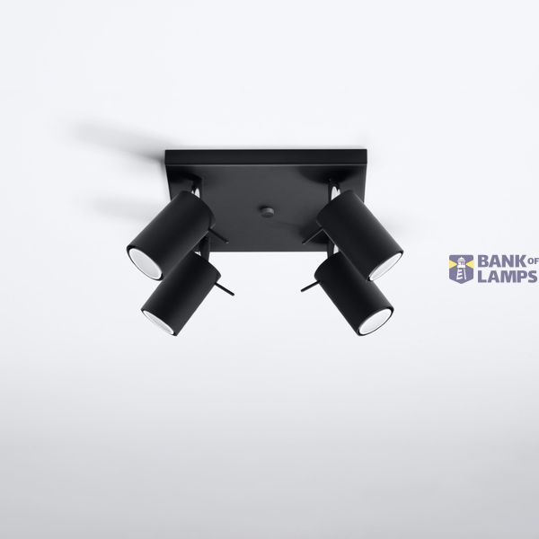 CEILING LAMP RING 4 BLACK GU10 4X40W IP20 image 4