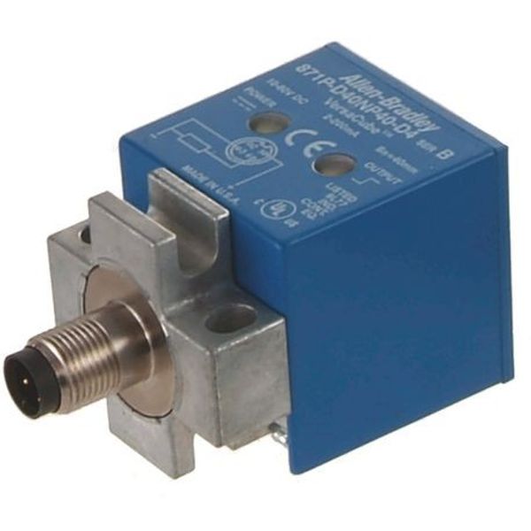 Allen-Bradley 871P-B20N40-R3 Inductive Sensor, Rectangular, Blank, No Special Coatings, AC/DC, 20 mm Sensing Distance, Normally Open, AC/DC Micro Quick Disconnect image 1