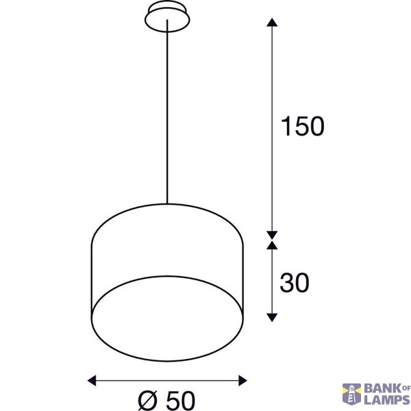 TENORA pendant PD-1, white, E27, max. 60W image 2