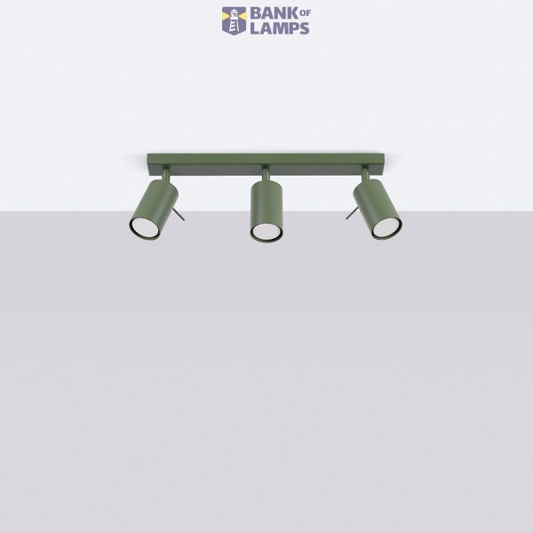 RING CEILING LAMP 3L OLIVE GREEN 3XGU10 image 6