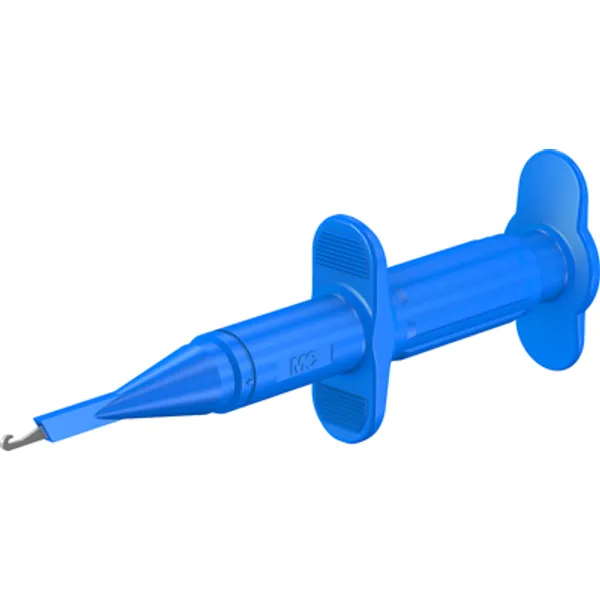 Clamp test probe, blue, max. 0.9 mm, L 122 mm, CAT III, socket 4 mm, 66.9116-23 image 1