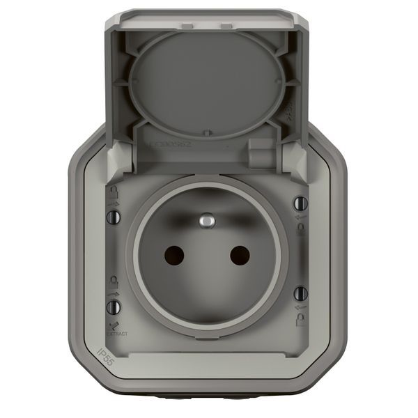 Socket Outlet Plexo French Standard Grey Surface image 4